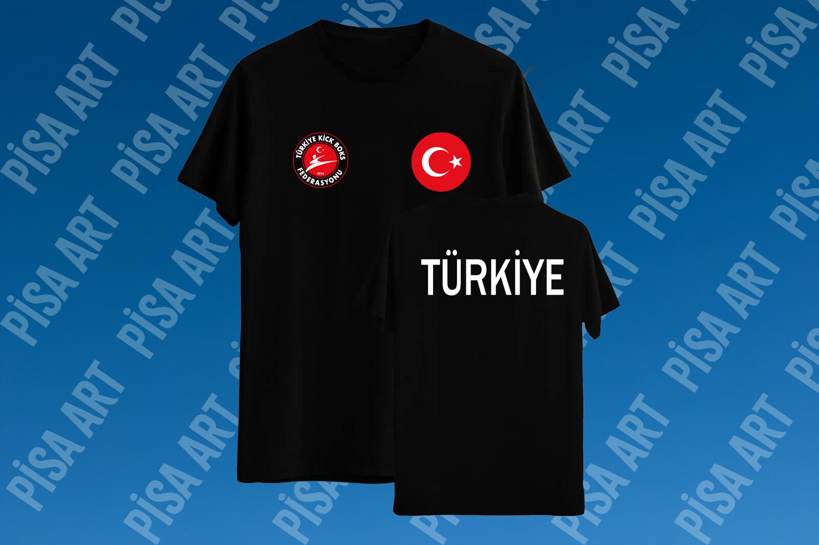 Kick Boks Milli Takım Özel Tasarım Siyah T-Shirt