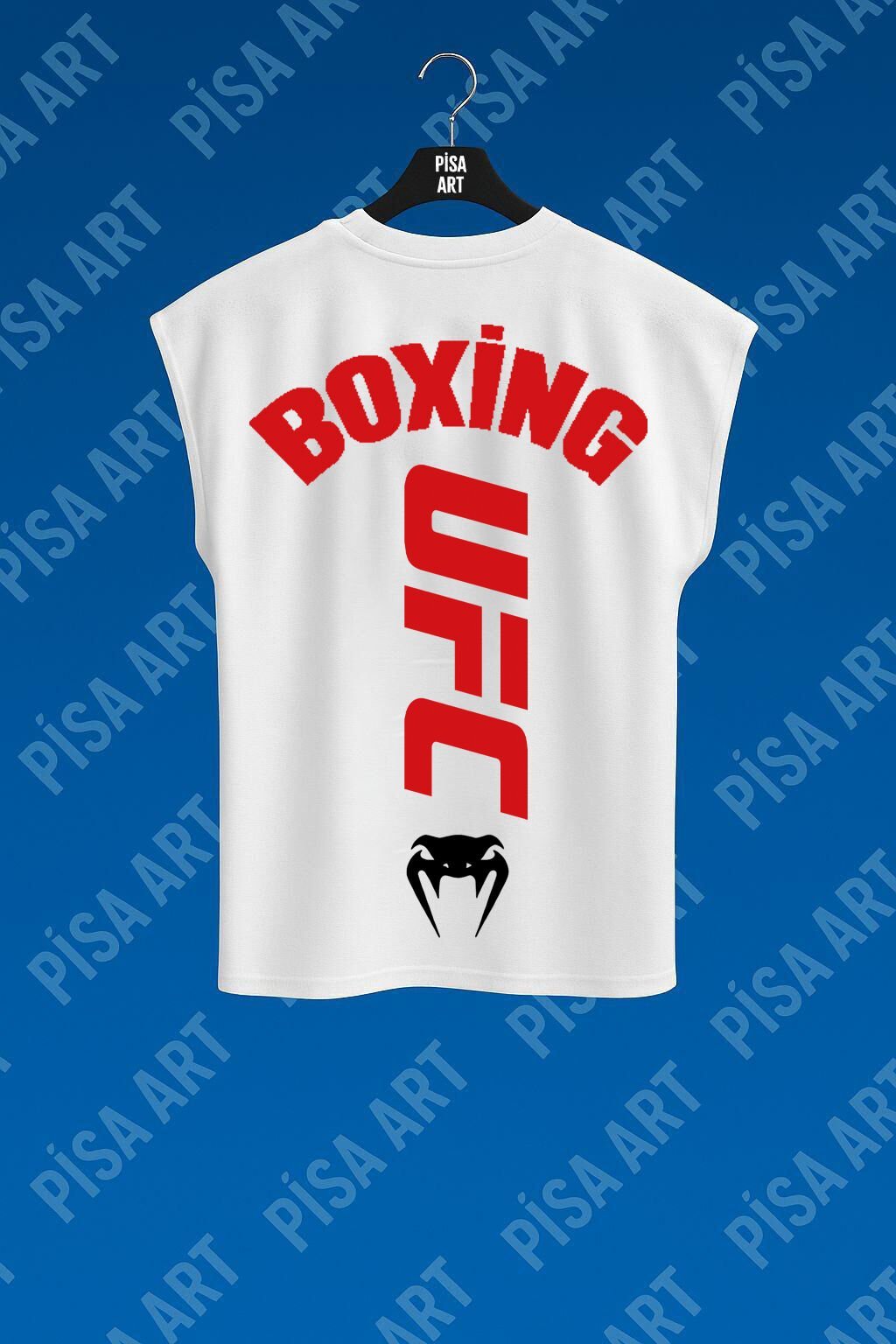 Boxing UFC Kolsuz Sporcu Beyaz T-Shirt