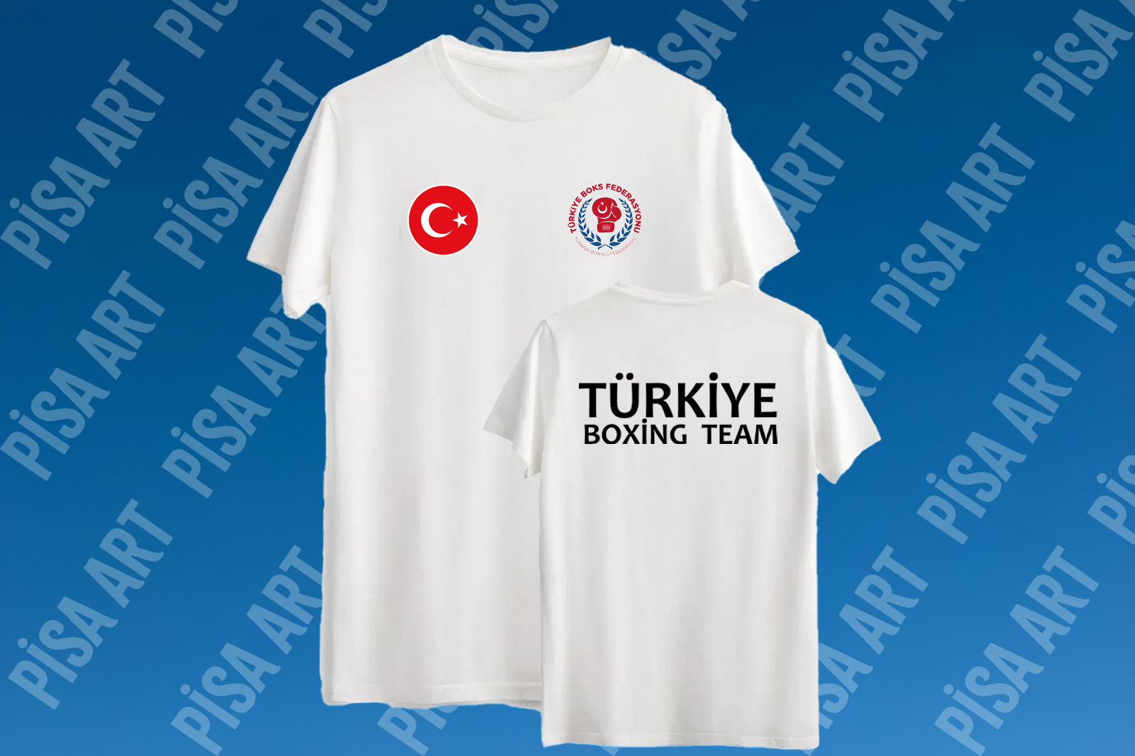 Türkiye Boks Milli Takım Özel Tasarım Beyaz T-Shirt