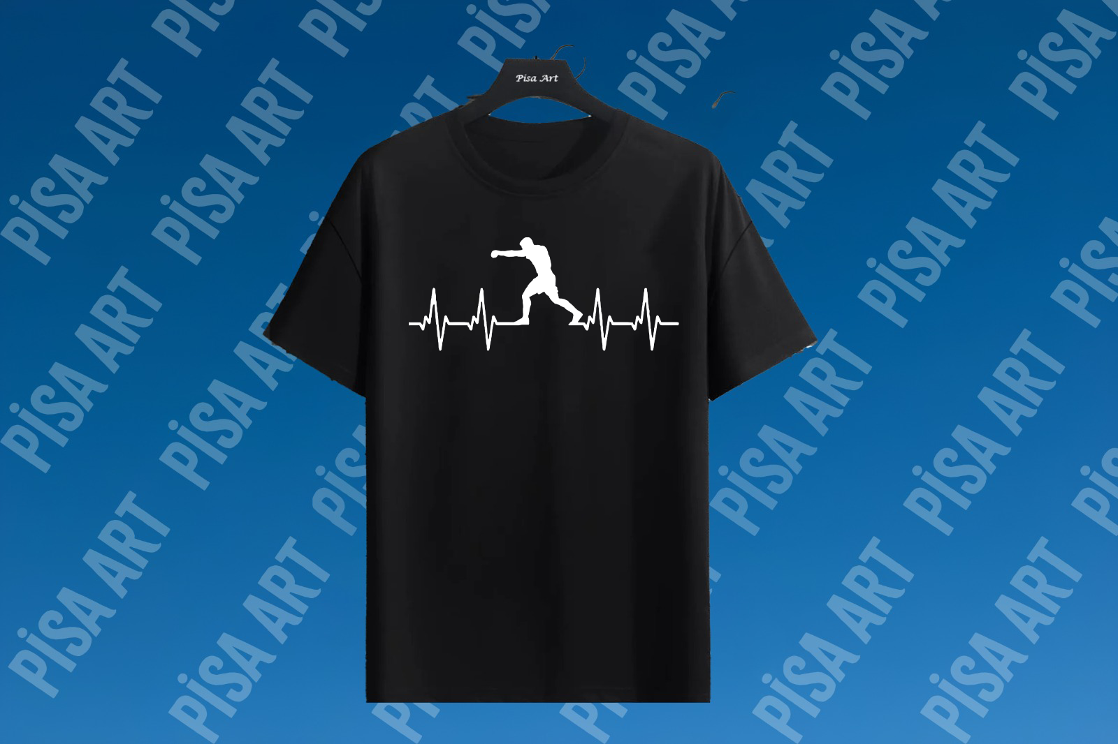 Boks  Kalp Ritmi Tasarımlı Sitah T-Shirt