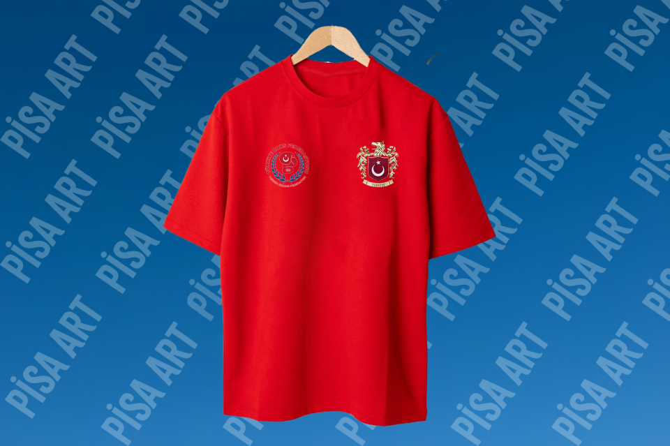 Boks Federasyonu Bozkurt Temalı Kırmızı T-Shirt