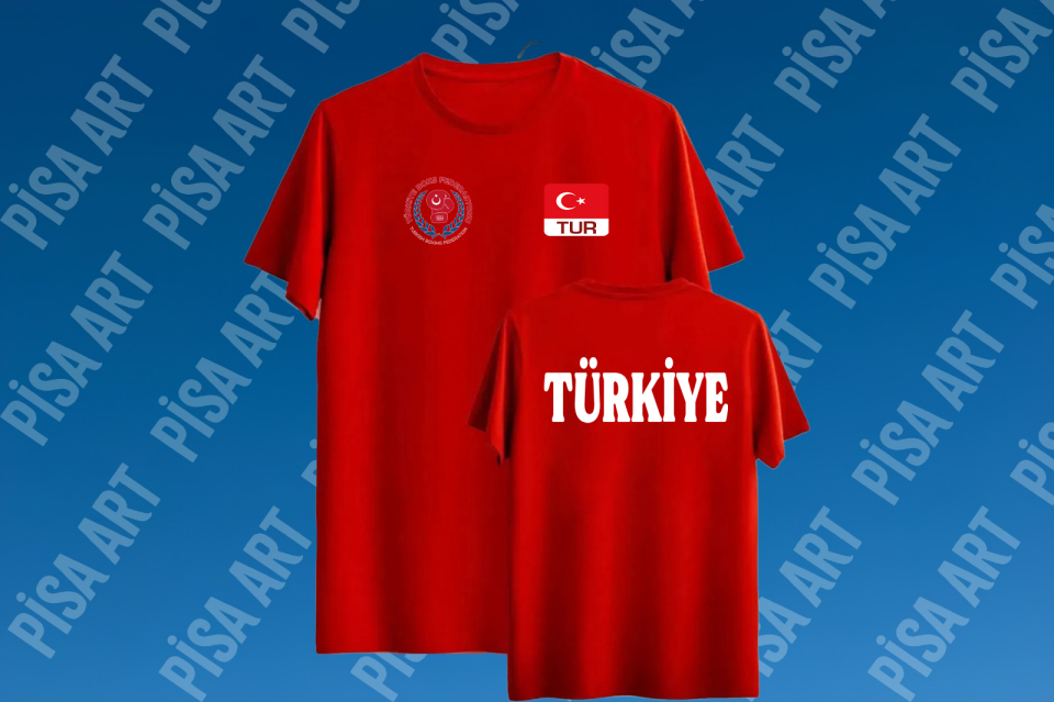 Boks Milli Takım Turnuva Bayrağı Tasarımlı KırmızıT-Sshirt