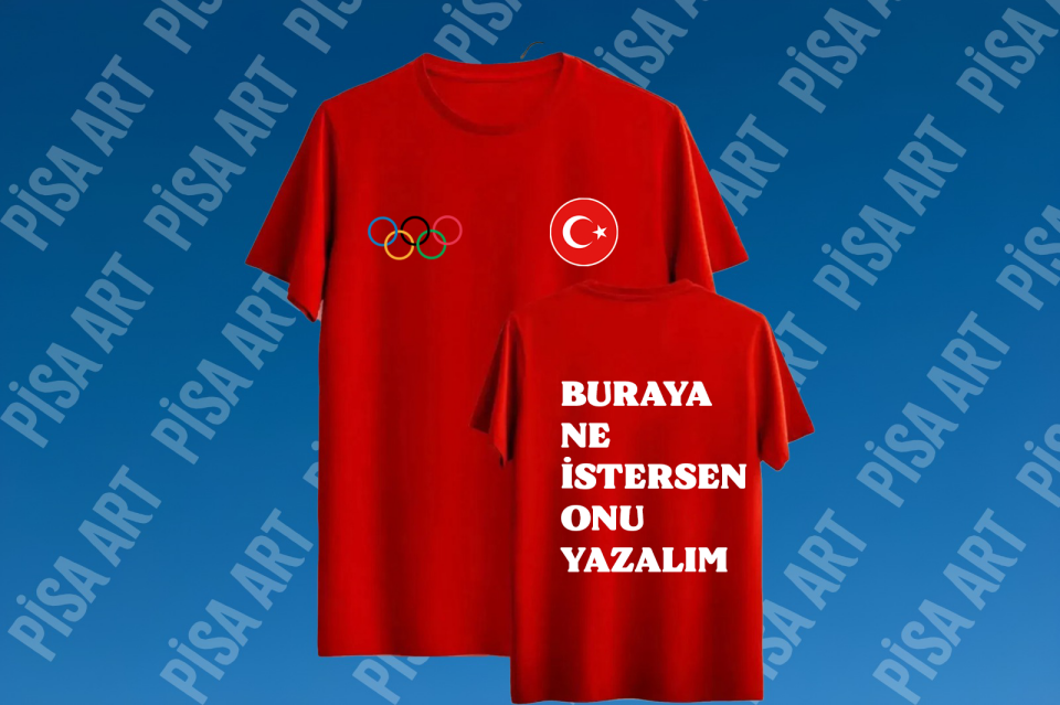 Amatör Sporlar Kişiye Özel Tasarım Kırmızı T-Shirt
