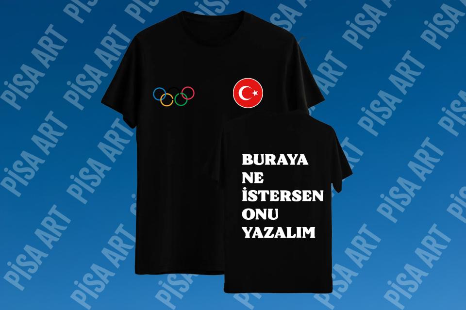 Amatör Sporlar Kişiye Özel Tasarım Siyah T-Shirt