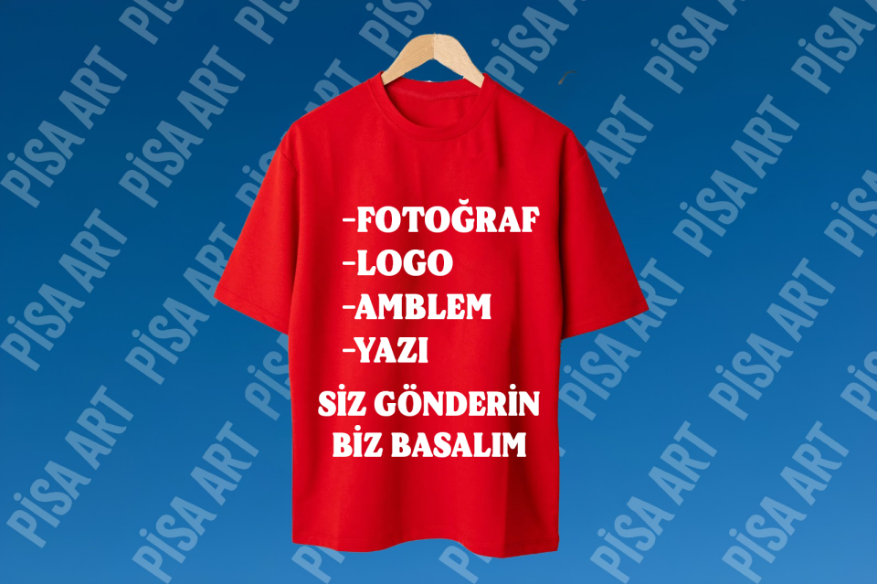 Kişiye Özel Baskılı Kırmızı T-Shirt