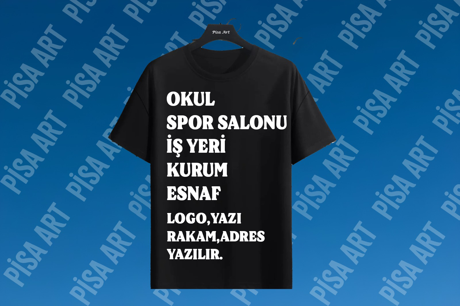 Kişiye Özel Baskılı Siyah T-Shirt