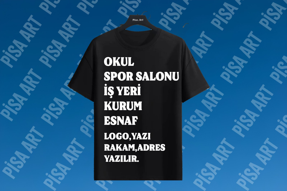 Kişiye Özel Baskılı Siyah T-Shirt