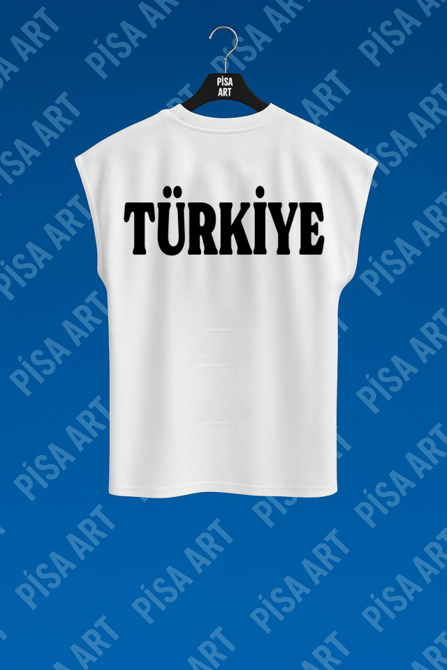 Muay-Thai  Antrenman Ve Günlük Rahat Kolsuz Beyaz T-Shirt
