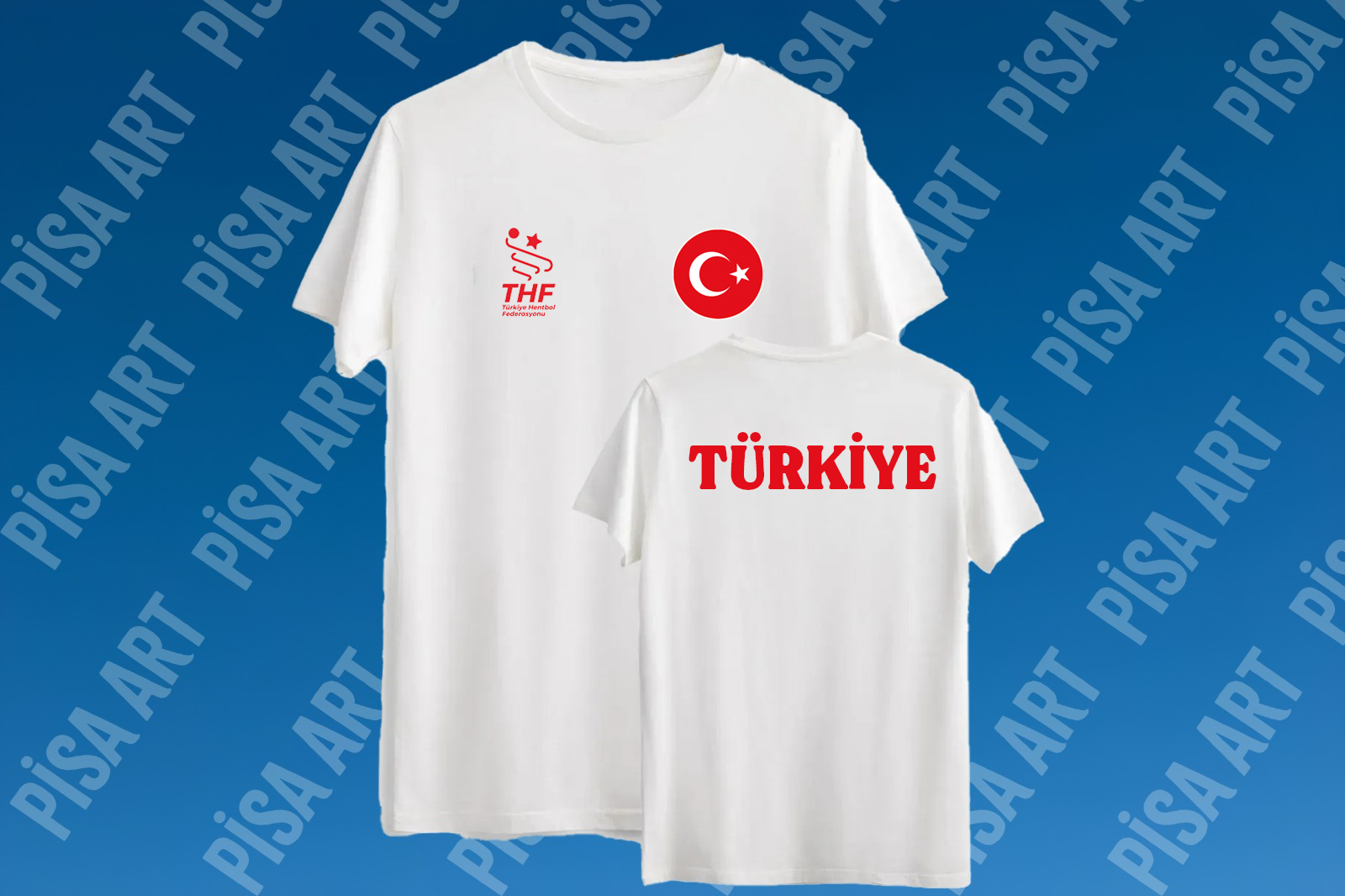 Türkiye Hentbol Federasyonu Özel Tasarım Beyaz T-Shirt