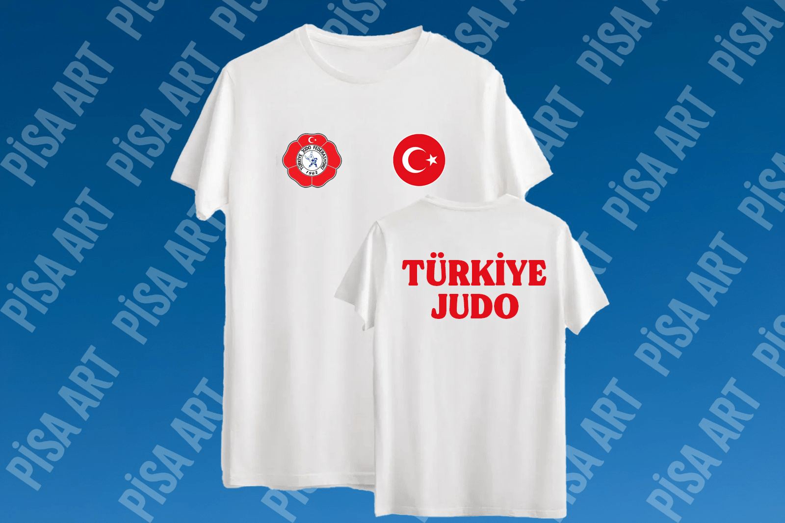 Türkiye Judo Federasyonu Özel Tasarım Beyaz T-Shirt