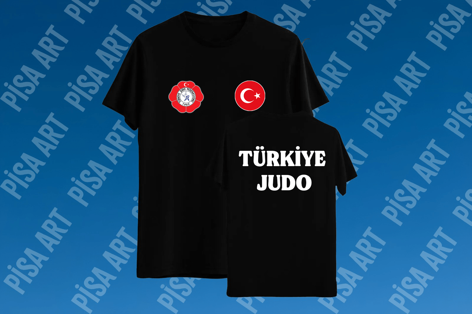 Türkiye Judo Federasyonu Özel Tasarım Siyah T-Shirt