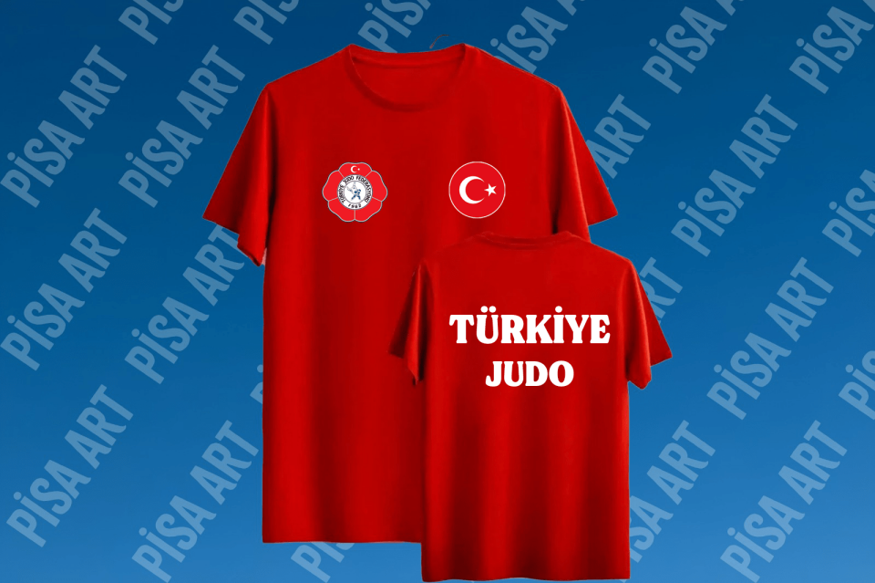 Türkiye Judo Federasyonu Özel Tasarım Kırmızı T-Shirt