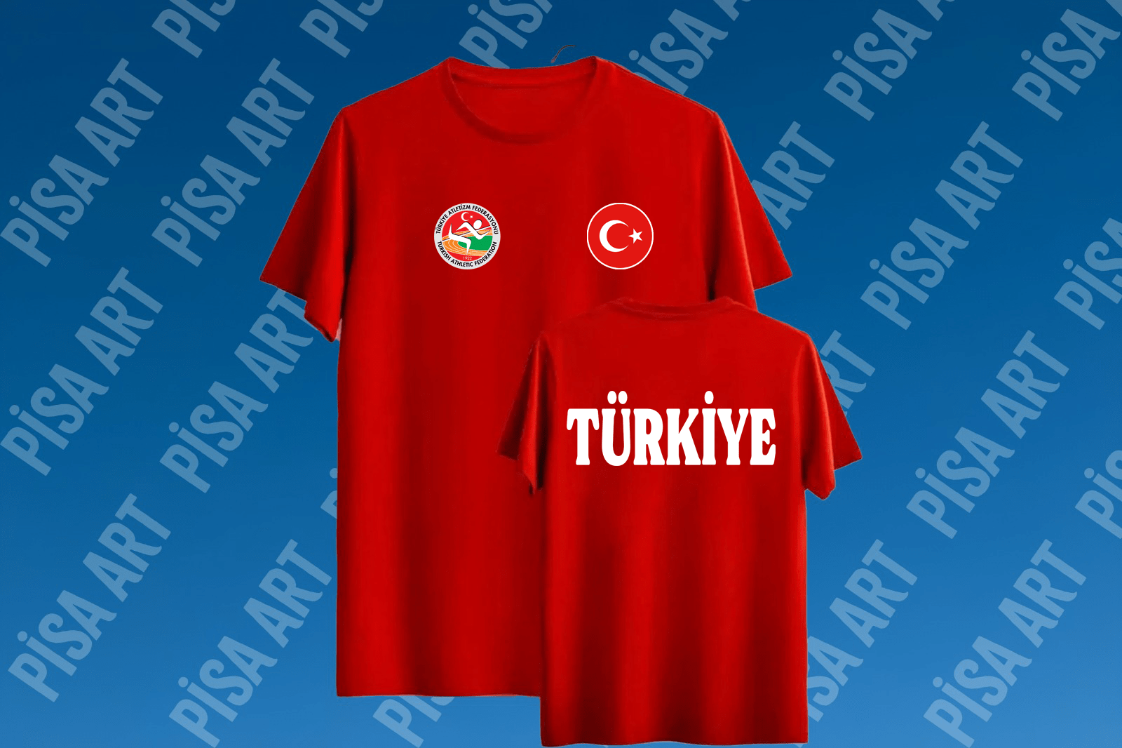 Atletizm Milli Takım Tasarımlı Kırmızı T-shirt