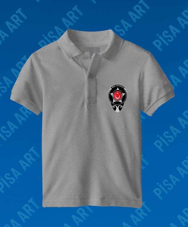 Özel Güvenlik Gri Polo Yaka Tişört