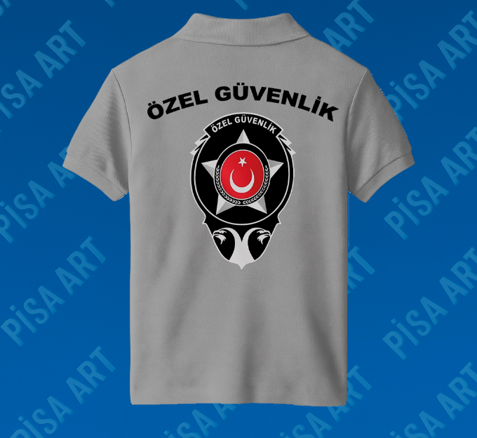Özel Güvenlik Gri Polo Yaka Tişört