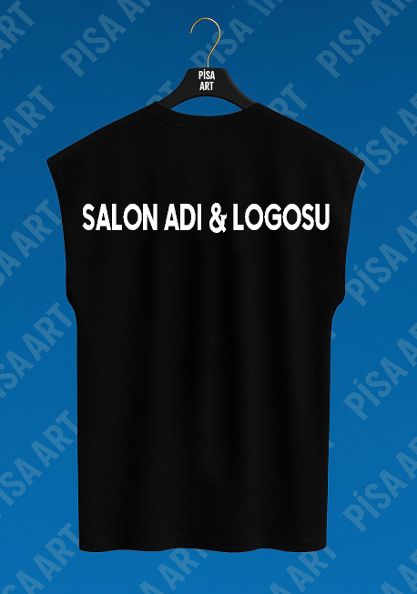 GYM Spor Salonlarına Özel Antrenör Adı & Salon Adı & Salon Logolu Sporcu T-Shirt