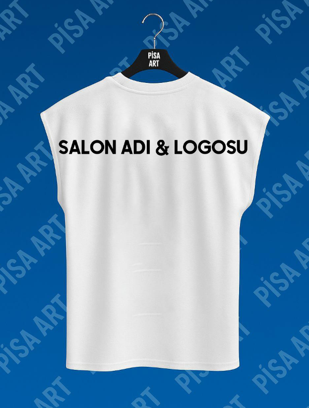 GYM Spor Salonlarına Özel Antrenör Adı & Salon Adı & Salon Logolu Sporcu T-Shirt
